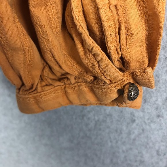 Anthropologie Akemi & Kin Orange Cotton Blouse Size Small - Picture 6 of 7
